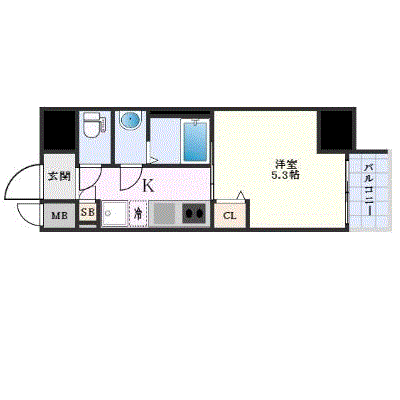 OneLife尼崎フォーリアライズ【★築浅物件・オートロック・浴室乾燥機】の間取り図