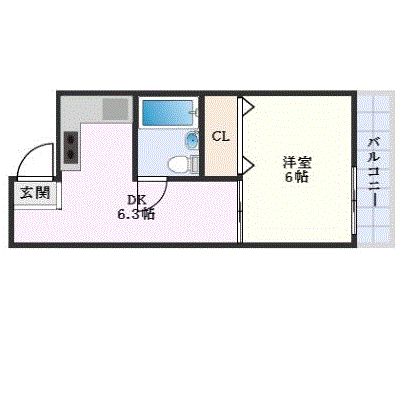 OneLife徳島アヴェニューⅠ【★設備充実】の物件間取り図