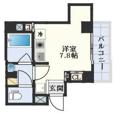 OneLife立花シティ【★築浅物件・独立洗面台・トイレバス別】の間取り図