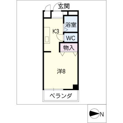 アルDEスリー四日市　301の物件間取り図