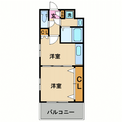 OneLife小倉南リファレンス【★NET対応・独立洗面台】の物件間取り図