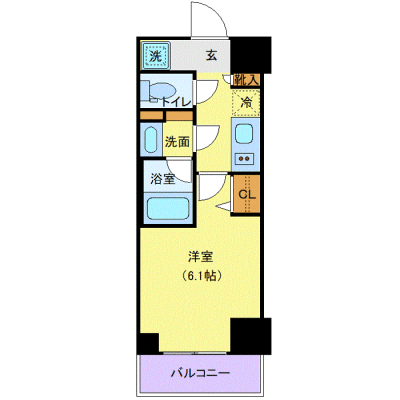 OneLife鶴見中央EAST【★独立洗面・浴室乾燥付！】の物件間取り図
