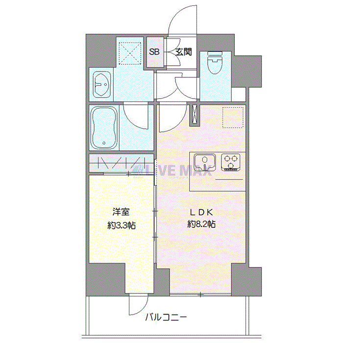 グッドステイ新三河島駅前※『禁煙ルーム・1LDK・独立洗面・浴室乾燥付』【ハイクラス】の物件間取り図