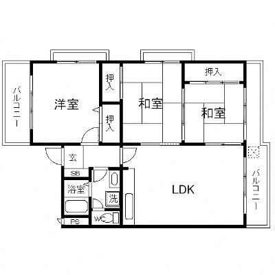 OneLife西宮苦楽園リョウジュ【★駅近・3LDK・70平米の広々空間】の物件間取り図
