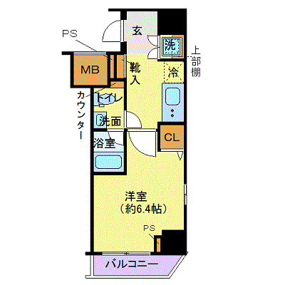 OneLife横浜鶴見駅前ルクス【★独立洗面・浴室乾燥付！】の物件間取り図