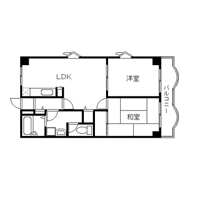 OneLife芦屋フォルチューナ【★2LDK・62平米の広々空間】の物件間取り図