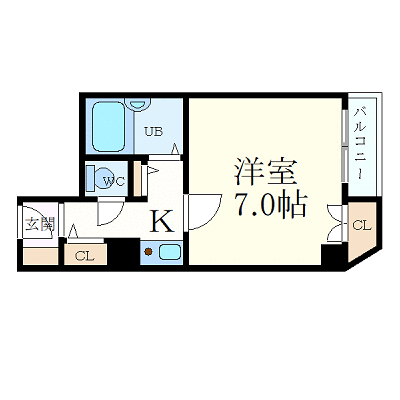 マンスリーリブマックス住吉駅前ブロスコート★【全部屋角部屋・徒歩1分】≪スタンダードシリーズ≫の物件間取り図