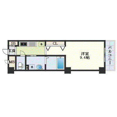 OneLifeはりまや橋駅東セブンシーズ【★設備充実】の物件間取り図