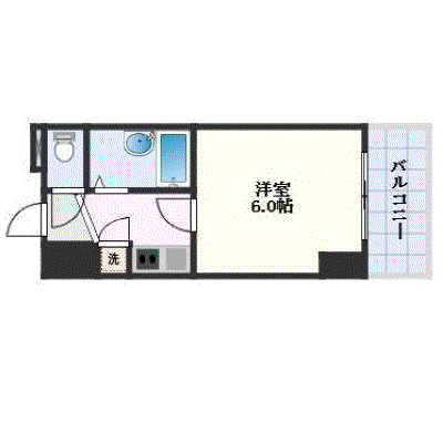 OneLife高知駅西セブンシーズ【★オートロック付き・バストイレ別】の物件間取り図