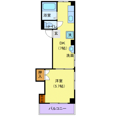 OneLife横浜鶴見4th【★独立洗面・浴室乾燥付！】の物件間取り図