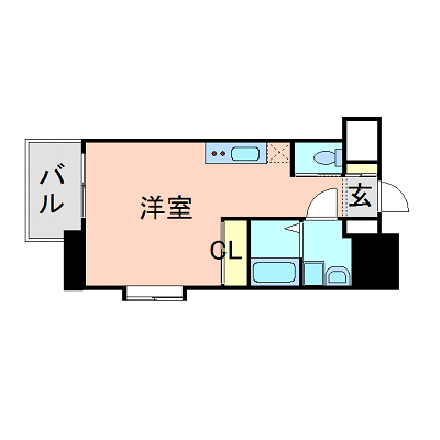 OneLife呉服町前シオール【★駅近・NET対応】の間取り図