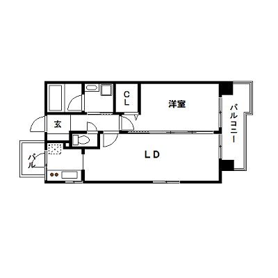 OneLife那覇新都心パークサイド【★1LDK・オートロック付き】の物件間取り図