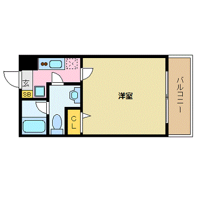 OneLife博多駅東ピュア【★NET対応・洗浄機能付便座・独立洗面台】の物件間取り図
