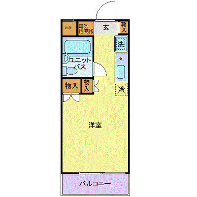 OneLife生麦2nd【★UBタイプ・花月総持寺駅 徒歩5分】の物件間取り図