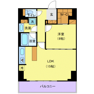 OneLife千葉新町【★1LDK・51平米・3口コンロ付！】の物件間取り図