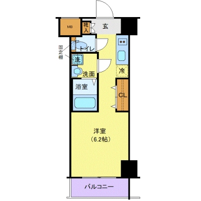 OneLife川崎デザイン【★独立洗面・浴室乾燥付！】の物件間取り図