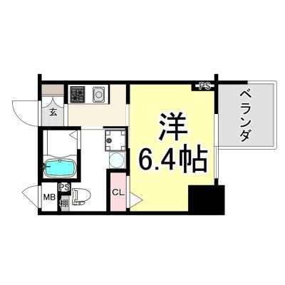 3月中旬まで半額　11月下旬～　Ⓡマンスリー天満宮Dio　　・:*:・「・南森町・・角部屋・WIFI完備・オートロック」の物件間取り図