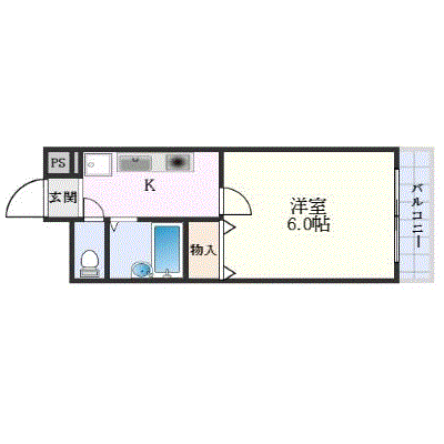 OneLife佐賀駅南ジュネス【★バストイレ別】の物件間取り図