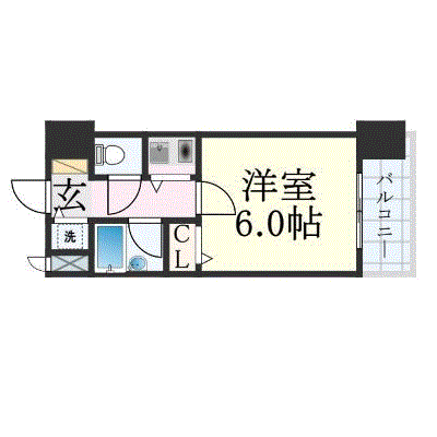 OneLife大分アサヒプラザ【★オートロック付き・バストイレ別】の物件間取り図