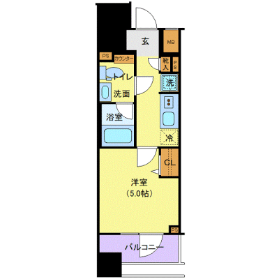 OneLife川崎駅前ログ【★独立洗面・浴室乾燥付！】の物件間取り図
