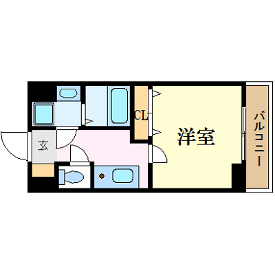 OneLife鹿児島中央駅前インプレイス【★バストイレ別・浴室乾燥機付き】の物件間取り図