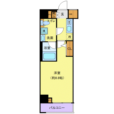 Oneife川崎EASTクロス【★独立洗面・浴室乾燥付！】の物件間取り図