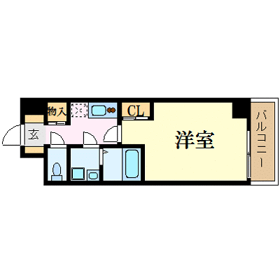 OneLife鹿児島天文館ハウス【★オートロック付き・洗浄機能付き便座】の物件間取り図