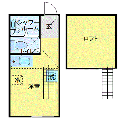 OneLife川崎テラス5th【★バストイレ別・温水洗浄便座付！】の物件間取り図
