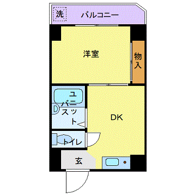 OneLife川崎ライド【★ツインタイプ・28平米】の物件間取り図