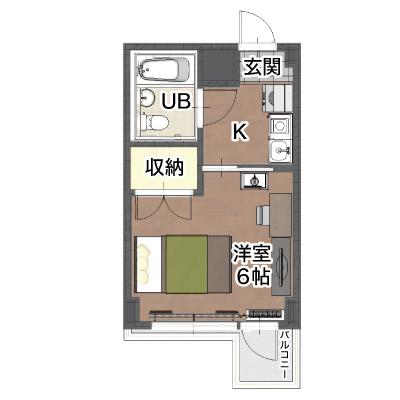 レントライフマンスリー群馬高崎新田町2 A-2の物件間取り図