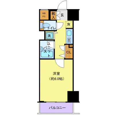 OneLife川崎パーク【★オートロック・浴室乾燥付！】の物件間取り図