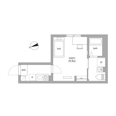 RマンスリーNo.80 追浜【徒歩7分/新築/オートロック】の物件間取り図
