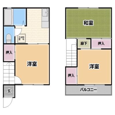 ONLY松戸8【🌈WIFI・管理費０円キャンペーン🌈】ペット可🐾3DK角部屋！　北総鉄道松飛台14分　京成電鉄松戸線くぬぎ山19分の物件間取り図