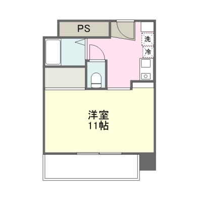 Ｓマンスリー赤十字病院前Ⅲ（6-4）【食事付プラン選択可・コンシェルジュ付・ネット無料・宅配BOX・リノベーション済】の物件間取り図