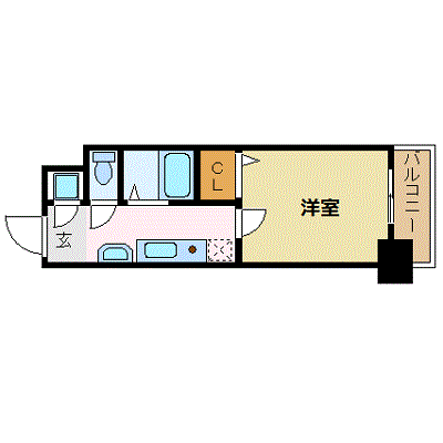 OneLife福岡赤坂壱番館【★駅徒歩3分・独立洗面台・NET対応】の物件間取り図
