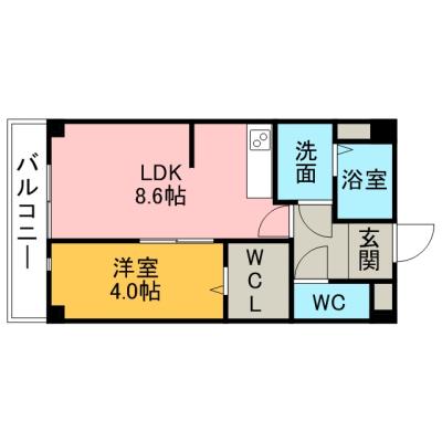 ACO野田町　⭐インターネット無料⭐の物件間取り図