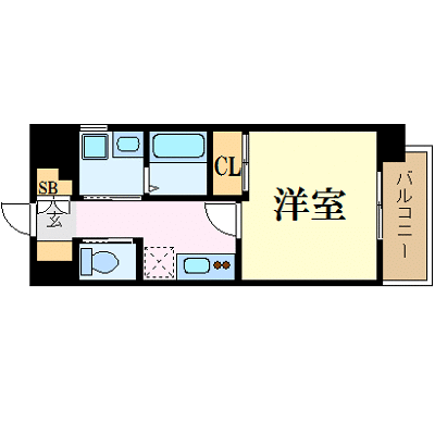 OneLife福岡赤坂サヴォイ【★オートロック・セパレート・NET対応】の物件間取り図
