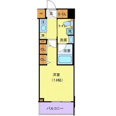 OneLife池袋NORTH【★独立洗面・浴室乾燥付！】の物件間取り図