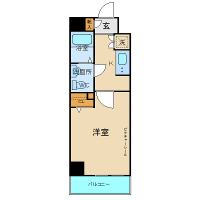 OneLife池袋西コート【★独立洗面・浴室乾燥付！】の物件間取り図