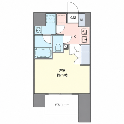 OneLife池袋ステーションWest【★独立洗面・洗浄便座付！】の物件間取り図