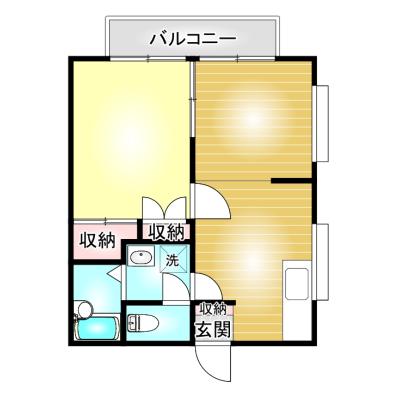 コスパだけじゃない“快適さ重視”マンスリータウン浜尻町B102【高崎問屋町駅🚉まで徒歩11分🚶】【２名利用可能🏡✨】【Wi-Fi無料📶】の物件間取り図