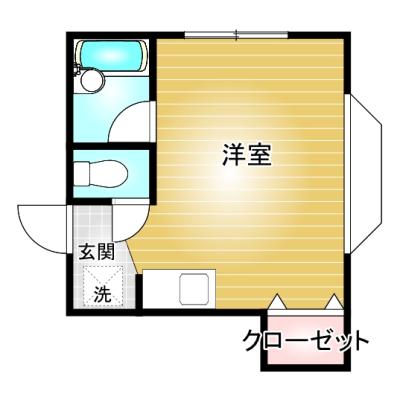 コスパだけじゃない“快適さ重視”マンスリータウン足門町B101【Wi-Fi無料】の物件間取り図