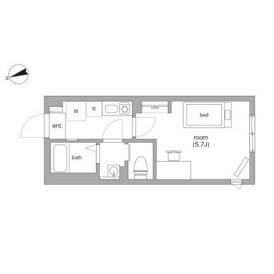 RマンスリーNo.81 追浜【徒歩7分/新築/オートロック】の物件間取り図