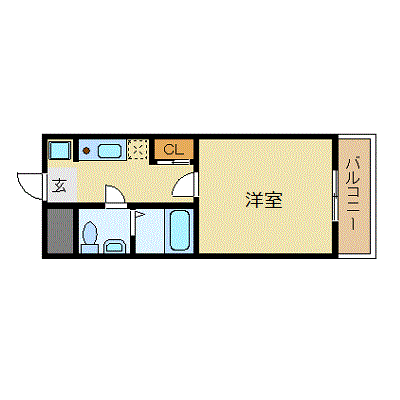 OneLife天神南ビジネスワン【★NET対応・洗浄機能便座付き】の物件間取り図