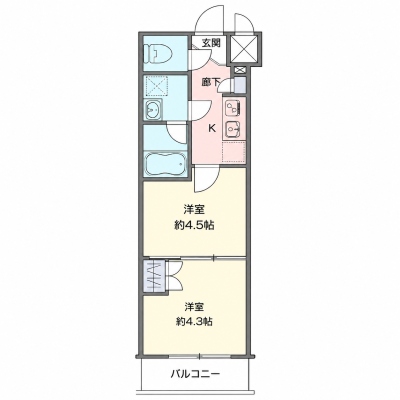 OneLife池袋WEST【★独立洗面・浴室乾燥機能付！】の物件間取り図