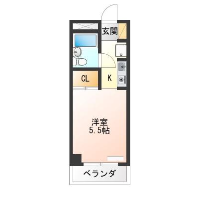 ★【期間限定9/30までのご予約】賃料最大20％割引キャンペーン　ホーユーパレス宇都宮　1K　宇都宮駅東口まで徒歩10分　LRTの物件間取り図