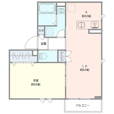 OneLife西巣鴨2nd＜TYPE2＞【★1LDKタイプ】の間取り図