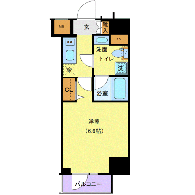 OneLife池袋デザイン【★独立洗面・浴室乾燥付！】の間取り図