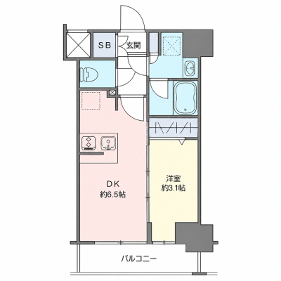 OneLife南池袋フォルム【★独立洗面・浴室乾燥付！】の間取り図