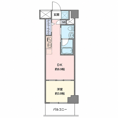 OneLife千住大橋3rd【★独立洗面・浴室乾燥付！】の物件間取り図
